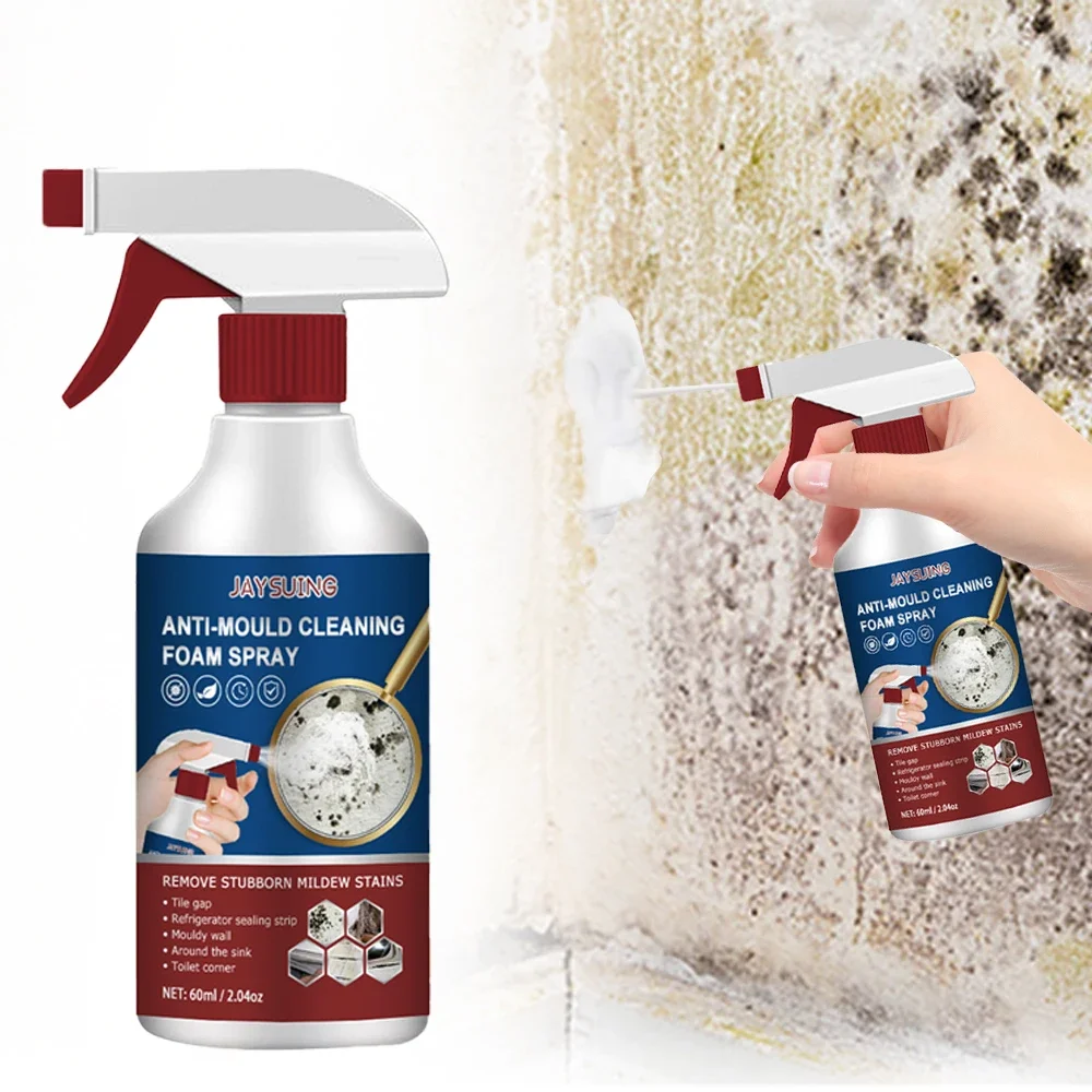 60ML Kitchen Anti Mold Foam Spray Cleaner Remover Degreaser Cleaning Washing Machine Spray Toilet Moldy Remover Wall Joint T6Z5