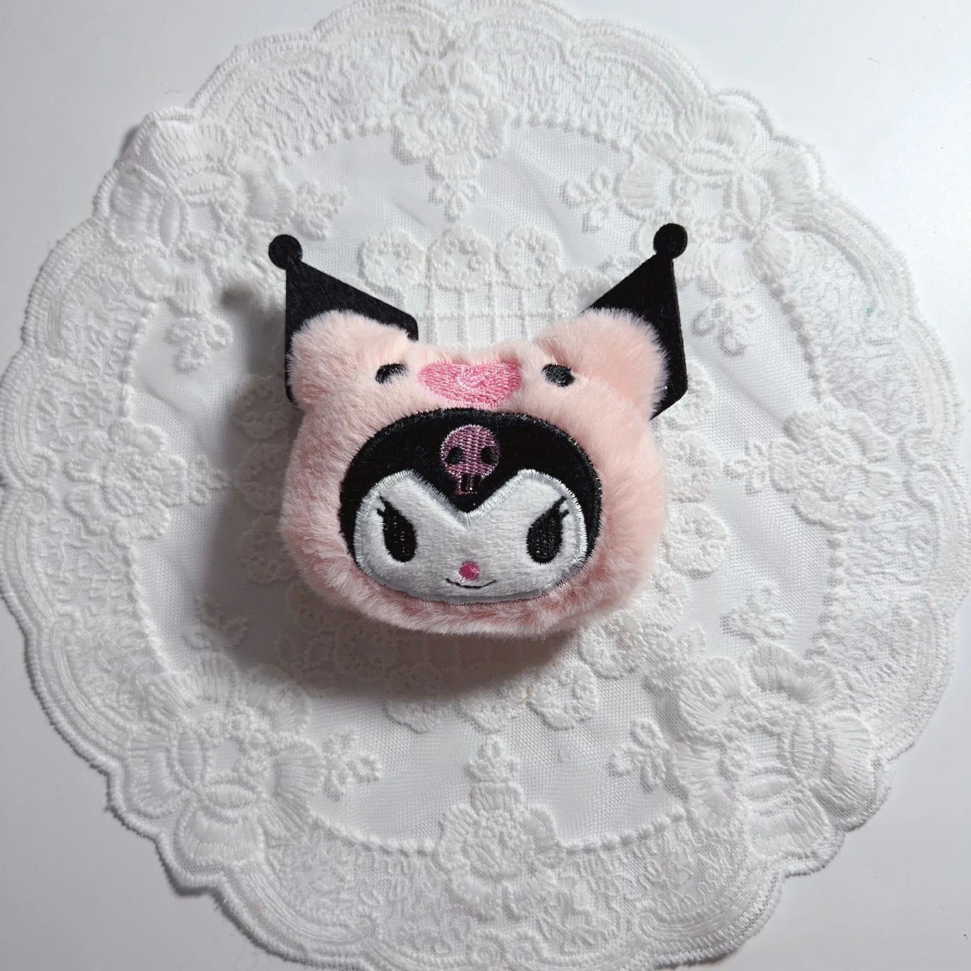 10 stks/partij Anime Kuromi Pluche Pop Knuffels Kawali DIY pin sleutelhanger hanger Tas Hanger Meisjes Verjaardagscadeau