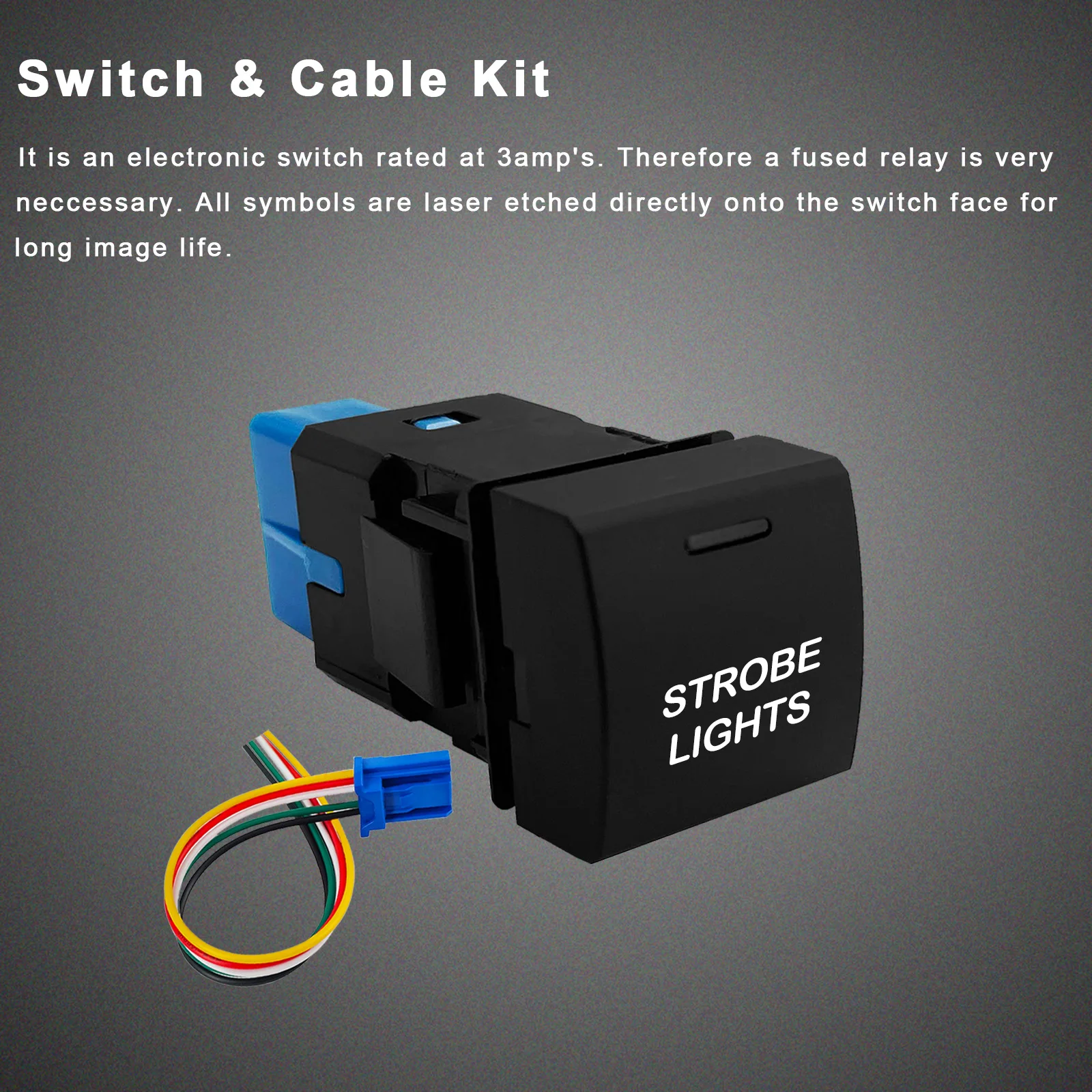 Push Button Switch 12V Blue Led Light 22x22mm Radar Parking USB Charger for Toyota LandCruiser Prado Camry RAV4 Corolla Hiace