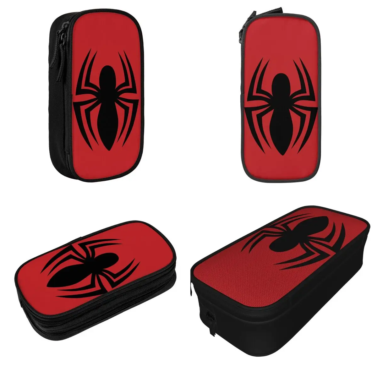 Spider Man Spider Logo Pencil Case Pencil Box Pen Box for Student Large Storage Bags Students School Zipper Stationery