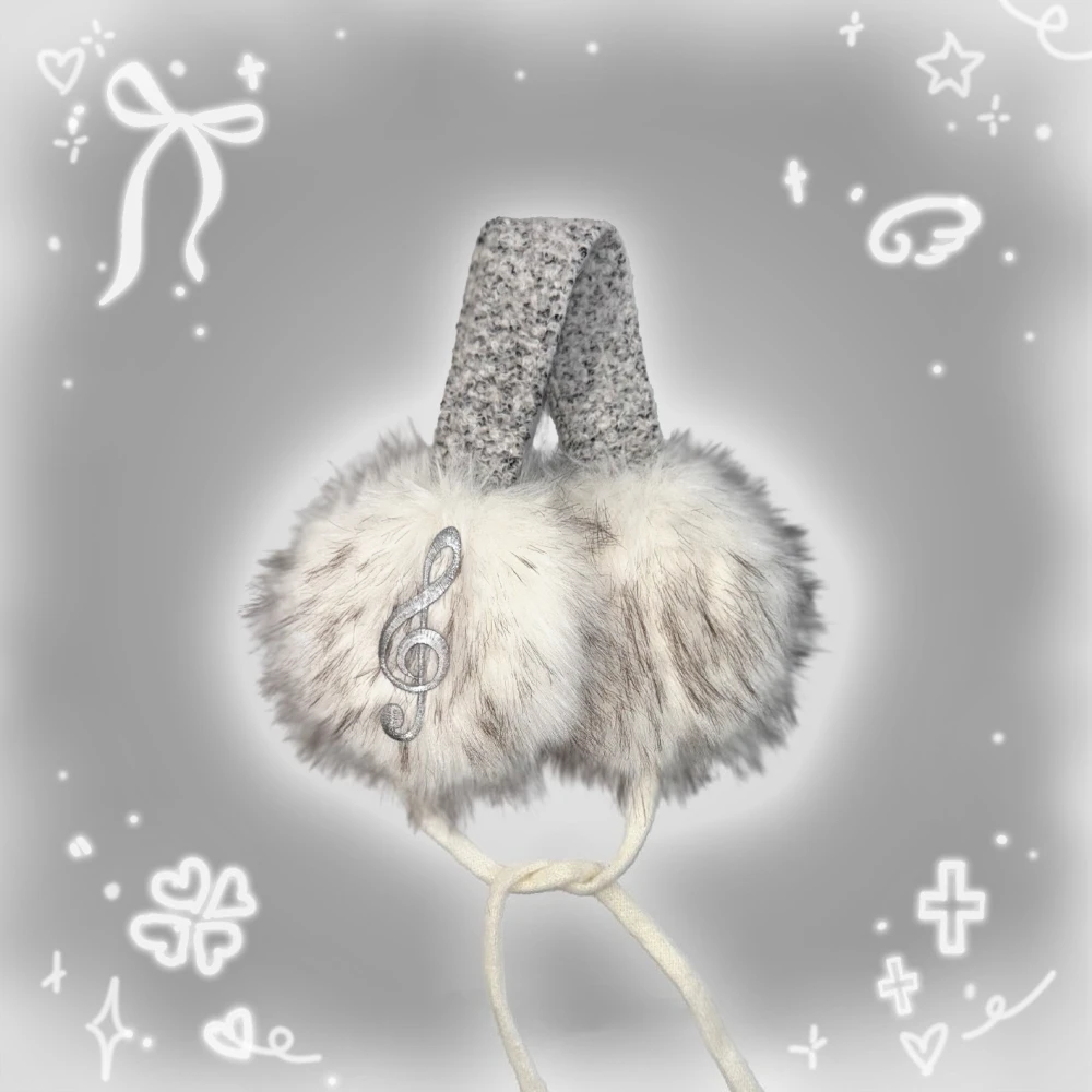 أغطية للأذنين من القطيفة ذات ثقافة فرعية Y2K للنساء النسخة الكورية اليابانية مقاومة للبرد والتزلج والرياح وحماية الأذن المقاومة للبرد