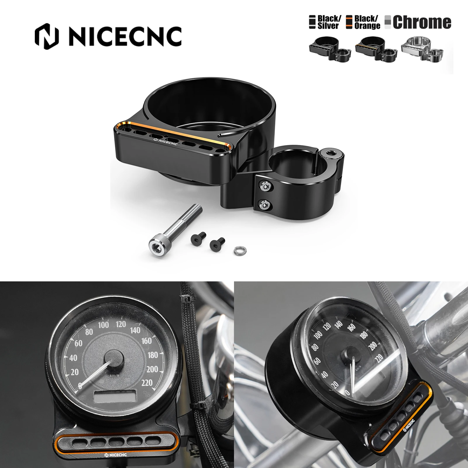

Side Mount Speedometer Relocation Kit for Harley Sportster 883 Low XL883L 1200 Low XL1200L Forty Eight XL1200X Seventy Two XL