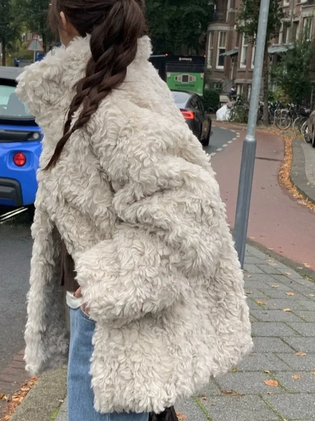 الرجعية لامب الفراء Jaet المرأة الكورية Sle ort معطف دافئ القطن إضافة تصميم معطف بياقة فام Faion شتاء جديد وصول #2