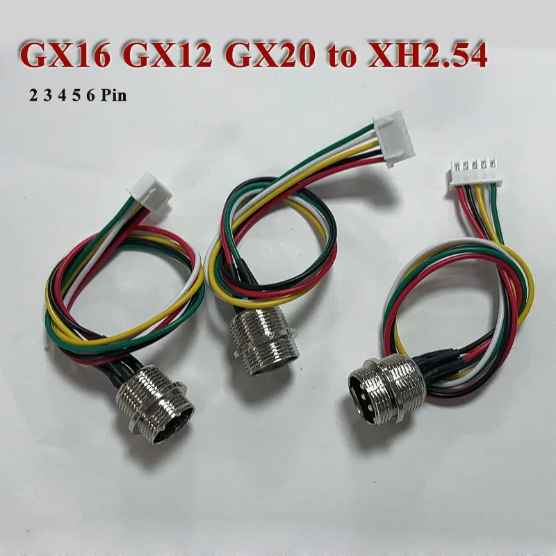 GX16 GX12 Aviation Plug to XH2.54 Terminal Wire GX20 2 3 4 5 6 Pin M12 Male Head Adapter Cable Connector Extension Line 15-30cm