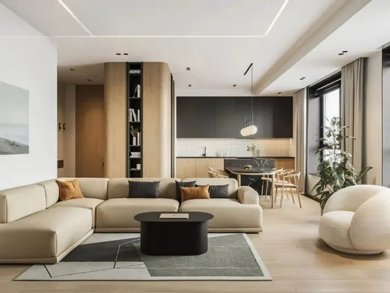 

#a Italian Furniture Modern Curved Modular Design Smart Kitchen Cabinets Marble Island Cabinets