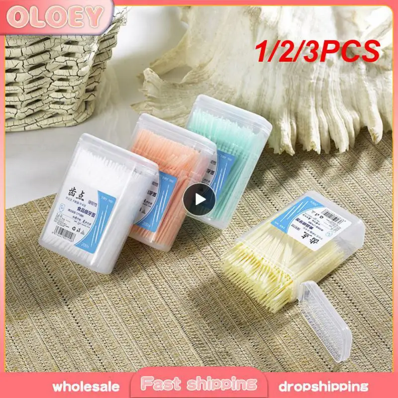 

1/2/3PCS Toothpicks Brushes Interdental Silicone Brush Toothpicks With Thread Disposable Floss Toothpick Between Teeth