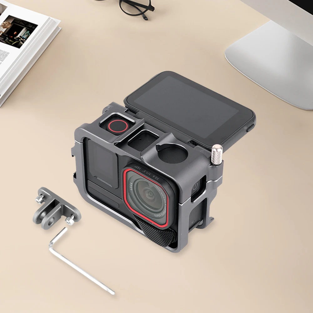 Алюминиевая каркасная клетка с холодным башмаком, металлический защитный чехол, каркас для Insta360 Ace Pro 2, для Insta360 Ace/Insta360 Ace Pro