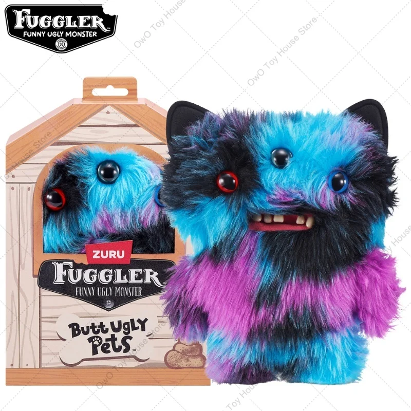 Original fugler dentes feios monstro bunda animais de estimação feios brinquedos de pelúcia kawaii fugglers cão gato dos desenhos animados animais de pelúcia peluche boneca presente