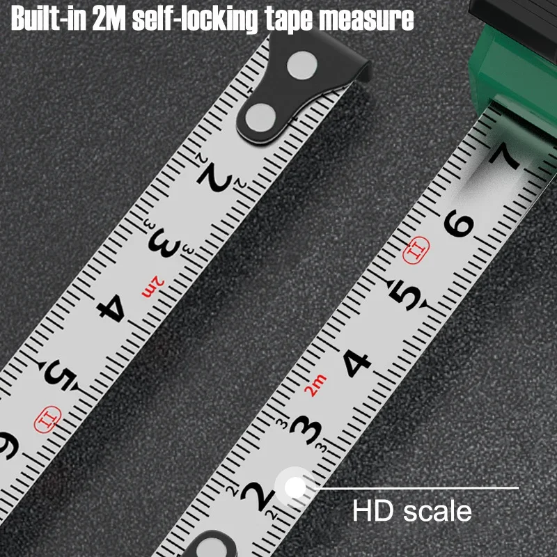 Multi functional level, 2M tape measure, high-precision magnetic angle meter, bubble level, 0 ° 45 ° 90 ° measurement