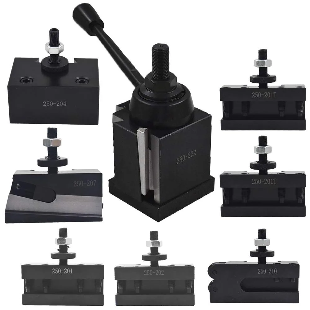 Bxa 250-222 Tool Post Set Wedge Type Quick Change Turning and Facing Holders Fit for Lathe