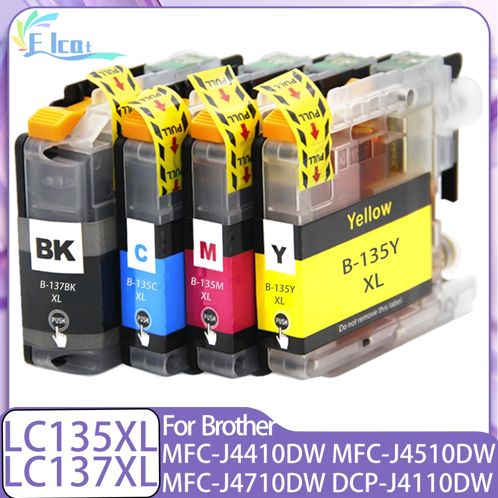 

LC135 LC137 Ink Cartridge LC-135 LC135XL LC137XL Compatible For Brother MFC-J4410DW MFC-J4510DW MFC-J4710DW DCP-J4110DW Printer