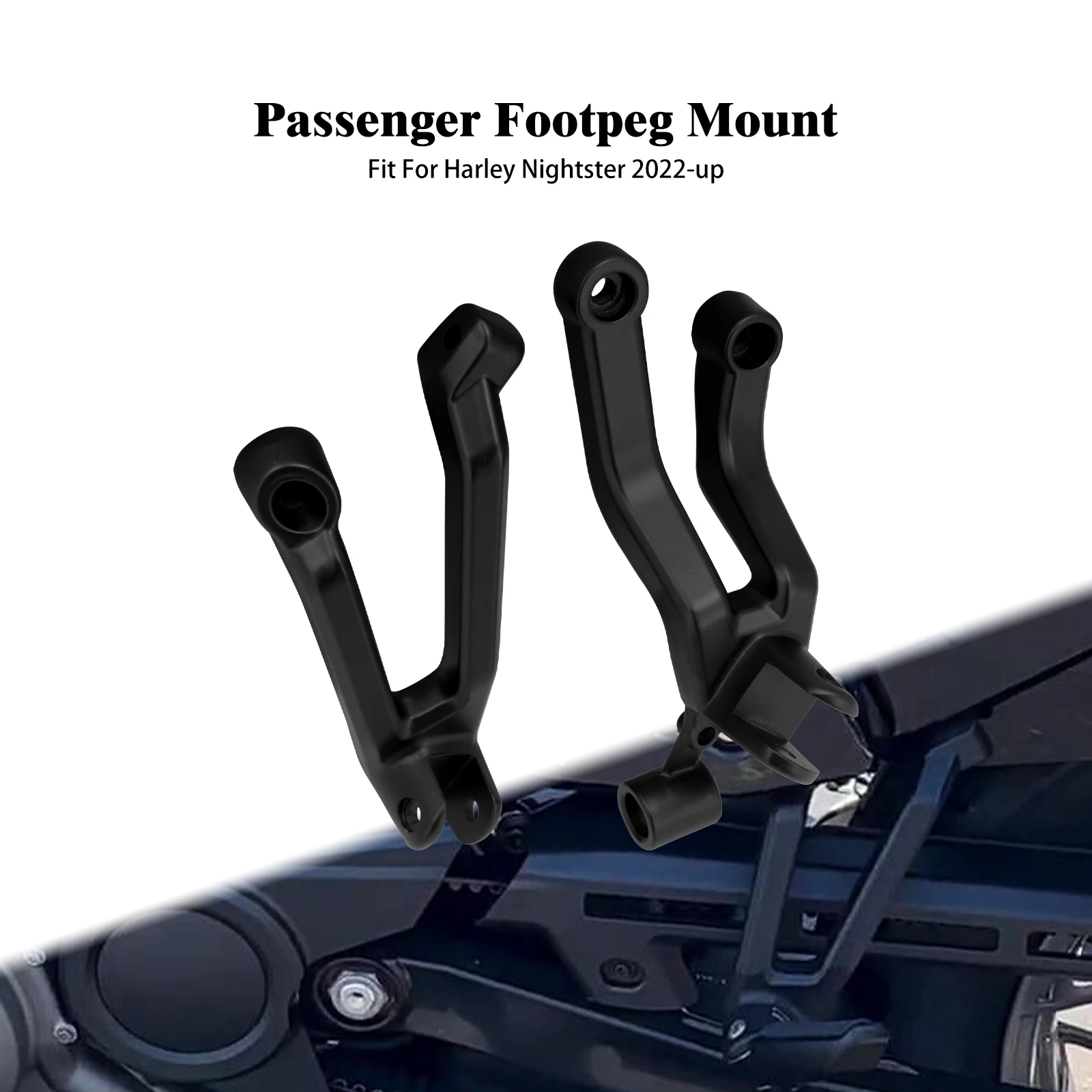 

Motorcycle Passenger Footpegs Support Rear Footrest Mount W/ Mounting Kit CNC For Harley Sportster Nightster 975 RH975 2022 2023