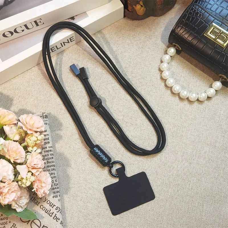 

Slim Crossbody Adjustable Phone Lanyard Strap Multi Functional Universal Neck Strap with Patch for all Phone Case 360 Rotating