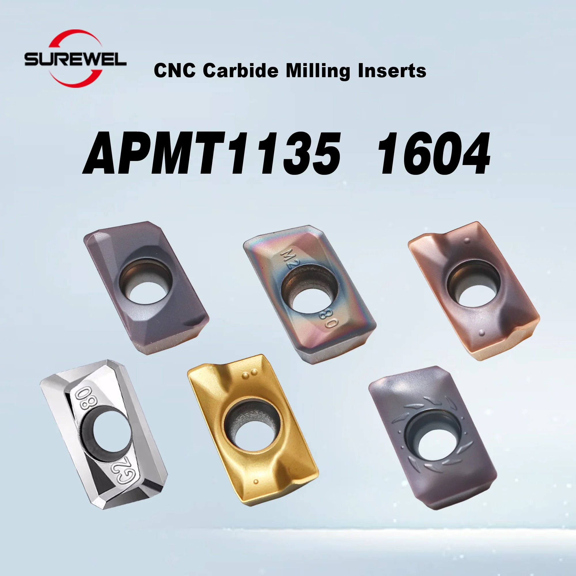 

APMT1135PDER APMT1604 M2 H2 Milling Inserts Carbide Blades Lathe Mill Cutter Tool for Stainless Steel Cast iron Aluminum Alloys