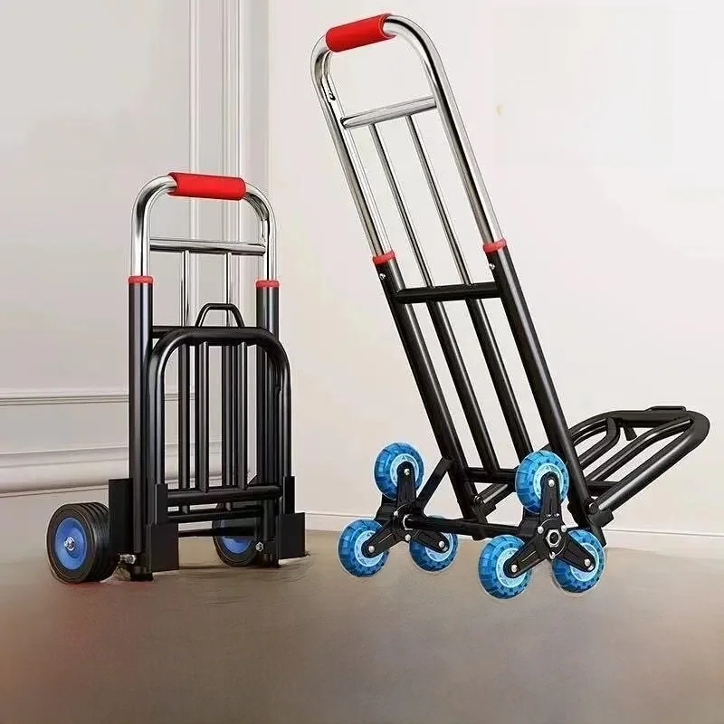 ポータブルミニトロリーショッピングカートプルロッド荷物ボックス収納オーガナイザーステンレス鋼ボディ家庭用収納ツール