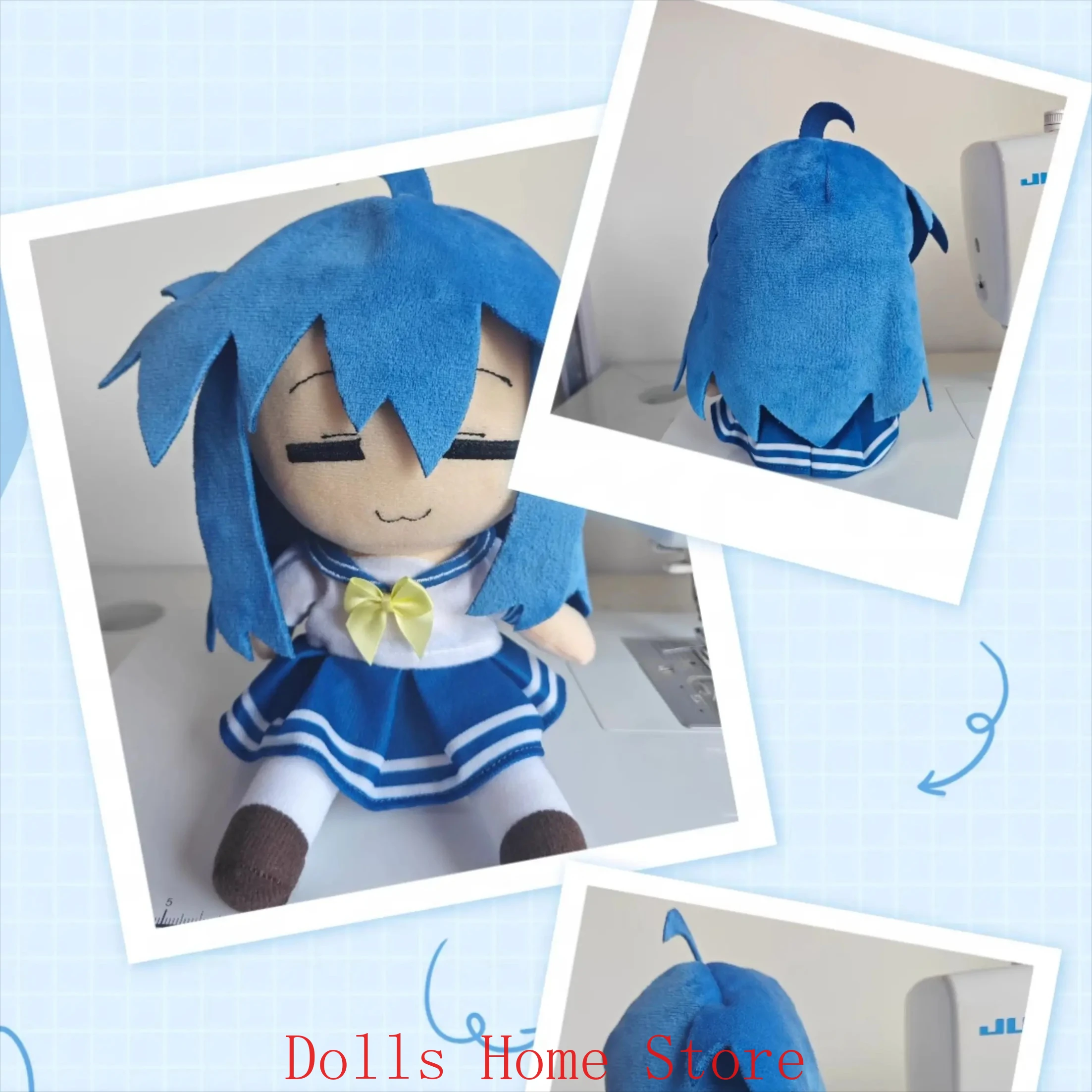 

20 см аниме Izumi Konata плюшевая фигурка идола, одежда, милая пушистая маumet, мягкая хлопковая подушка для тела, талисман, подарок на день рождения