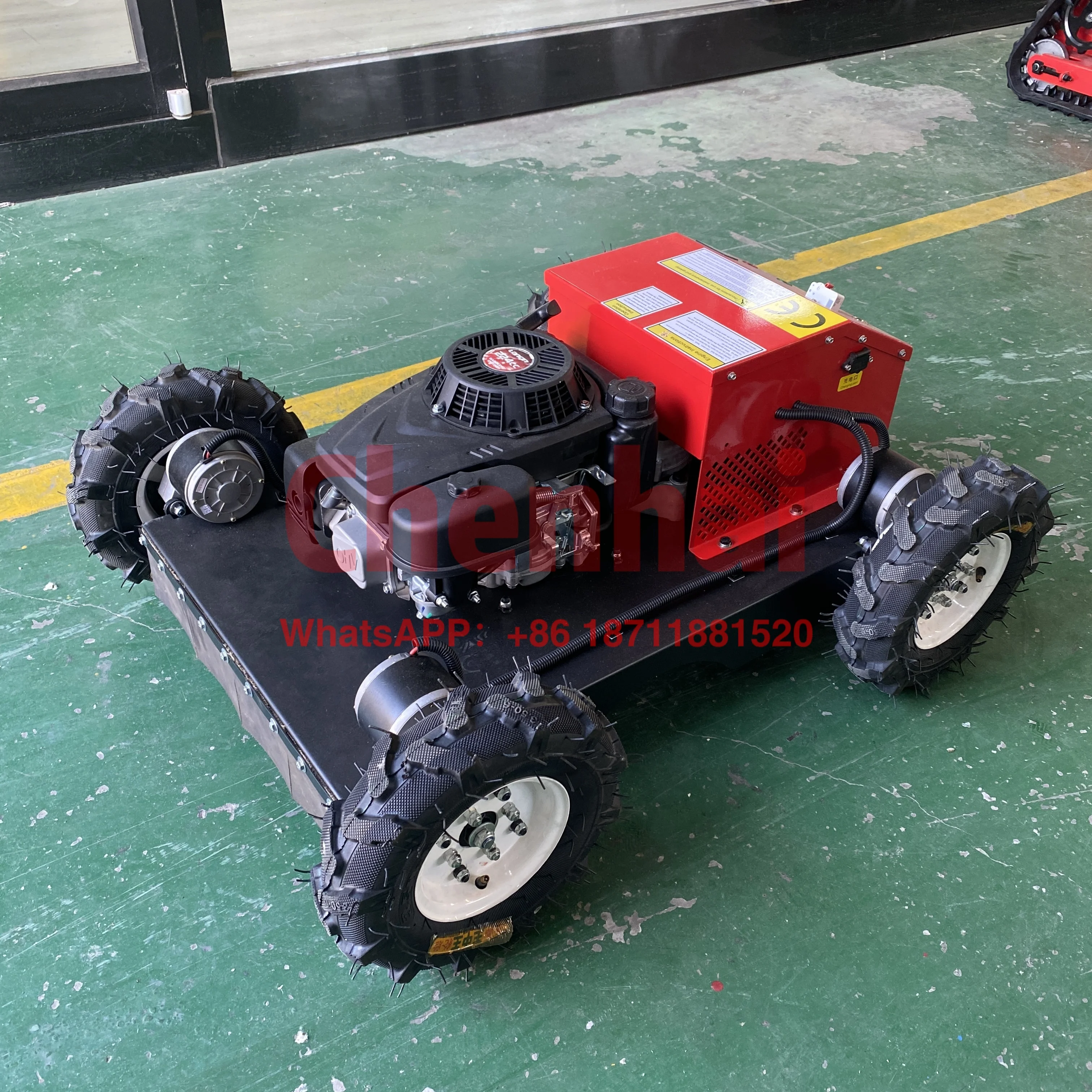 

New Type Remote-Controlled Wheeled Lawn Mower Cheap 190cc Garden Flail Mower 4-Stroke Engine for DIY & Industrial Use