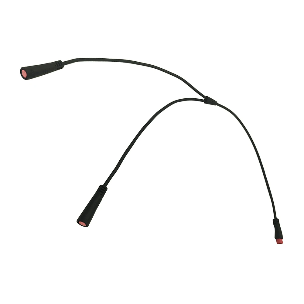 Electric Bike Replacement Part High Quality Hot Sale Y Splitter Cable E-bike 2 Pin ABS Black Electric Bicycle RED