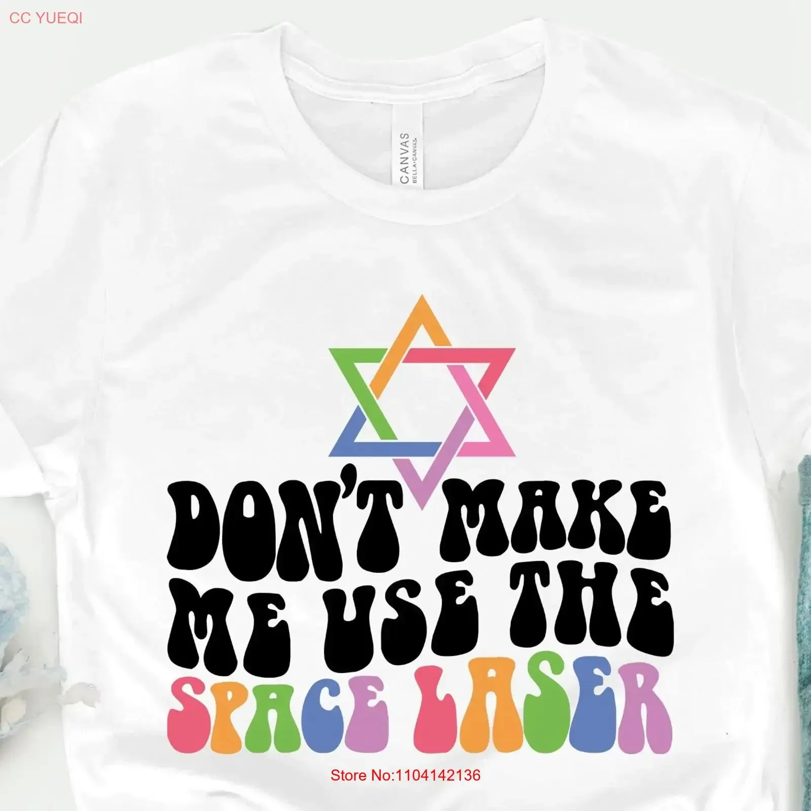 تي شيرت ليزر الفضاء اليهودي لا يجعلني استخدام مضحك LGBTQ مثلي الجنس فخر خمر غسلها امتدت مريح أنيق متعدد الاستخدامات #1
