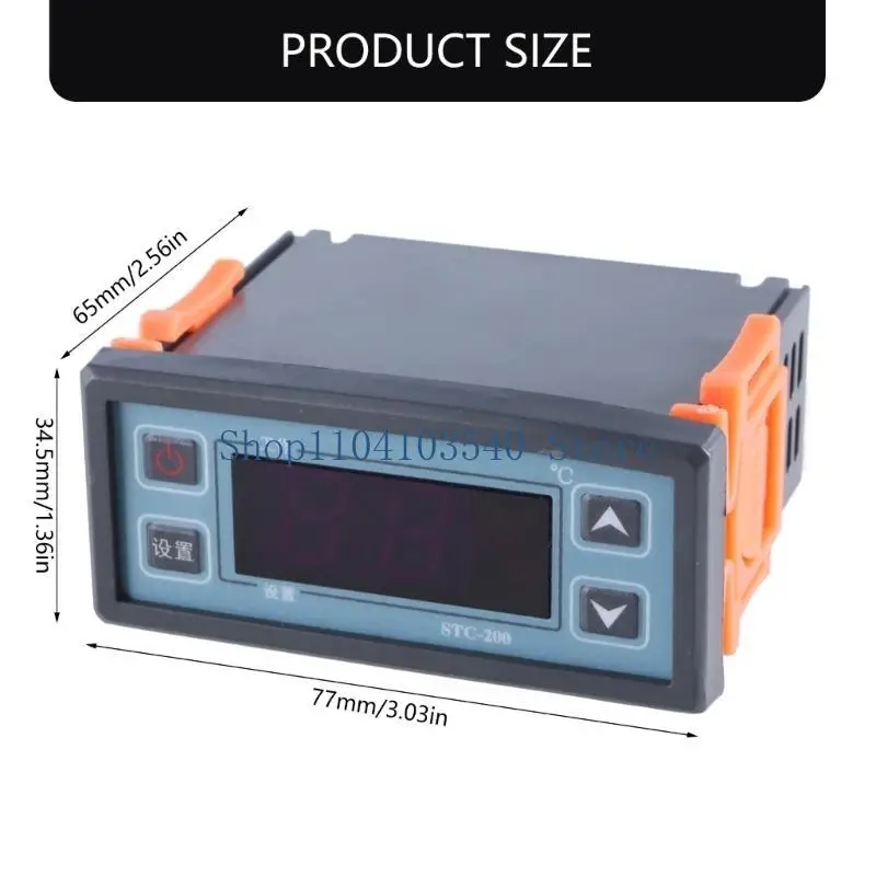 02DC الرقمية متحكم في درجة الحرارة 220 فولت STC-200 ترموستات منظم التدفئة التبريد التحكم منظم الحرارة تحكم