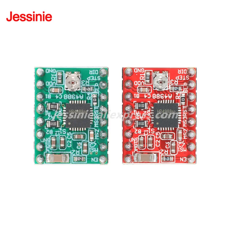 10 個/1pc A4988 ステッピングモータードライバーモジュールドライバーボード 3D プリンターアクセサリー ヒートシンク付き