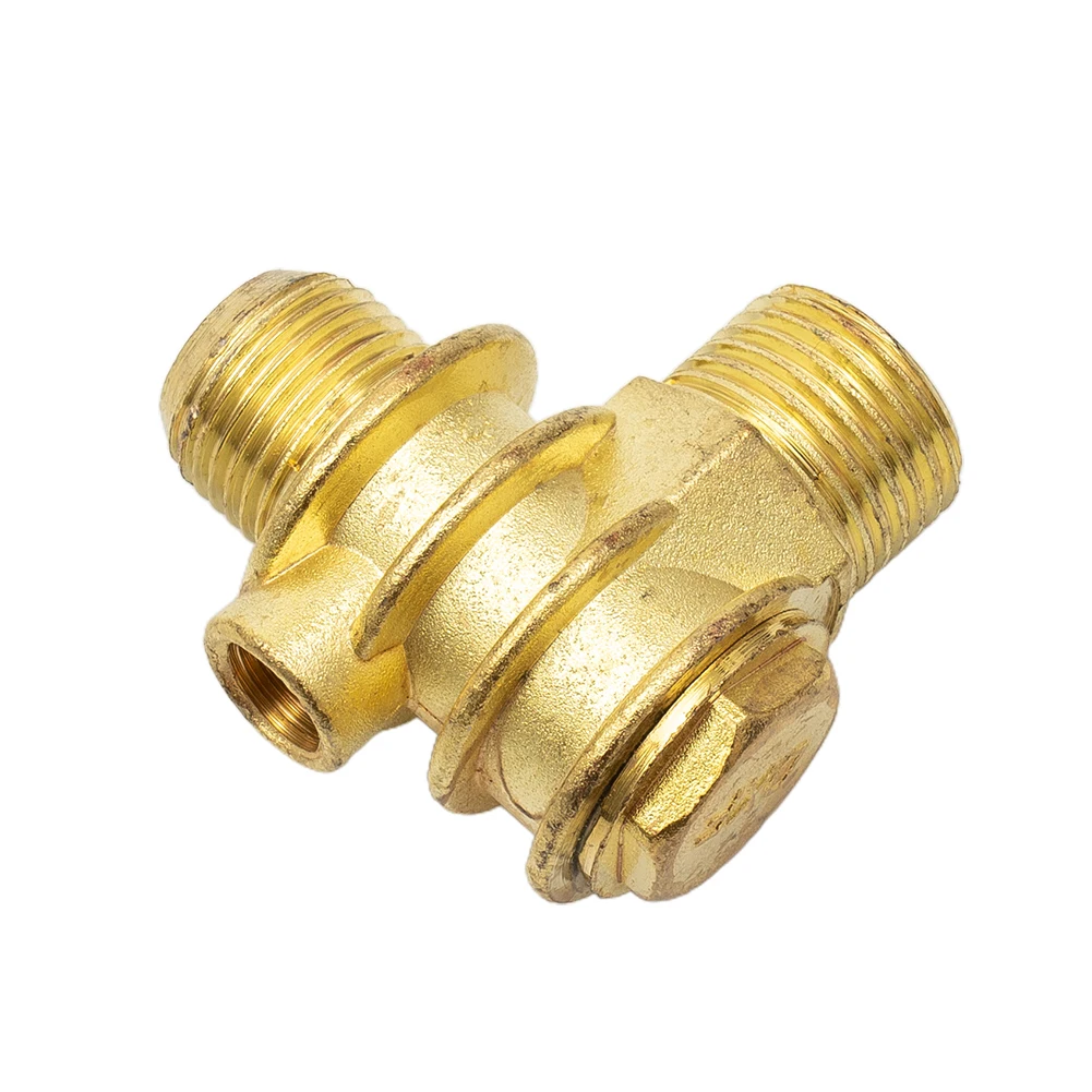 3-Port Check Valve Brass Male-Threaded Workshop Replacement Air Compressor Check Valve