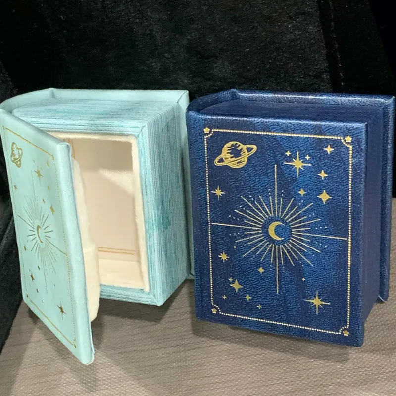 

Creative Flip Cover Magnetic Ring Box High-end Retro Engagement Wedding Jewelry Box for Women Men Valentine's Day Jewelry Holder