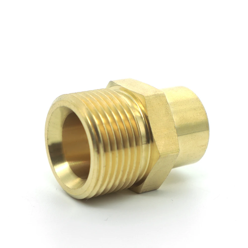 Drision Male M22 to 1/4 Inch Thread Coupler Brass Water Jet Connector Fitting Washer Adapter For High Pressure Car Washing