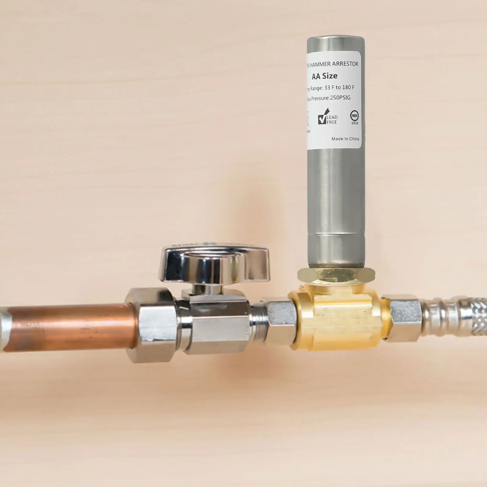 

Кухонный молоток Arrestor Hammer Arrestor 1/2, компактный размер для кухонного стирки, простой в установке, минимамизирующий шум, резьба NPT