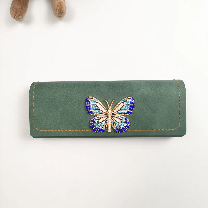 مجموعة مع الماس نظارات حالة نظارات الموضة مربع النساء الرجال المحمولة نظارات القراءة النظارات الشمسية حالة النظارات حامي B5