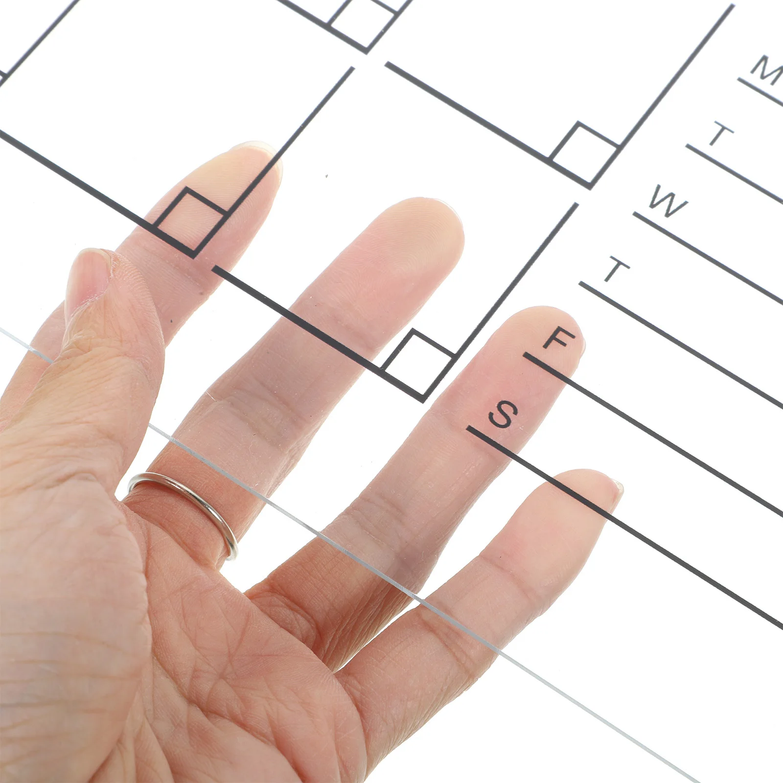 

1Set Hanging Acrylic Calendar Transparent Weekly Planner Board for Home Office Store Decorative Dry Erase Wall Mounted Message