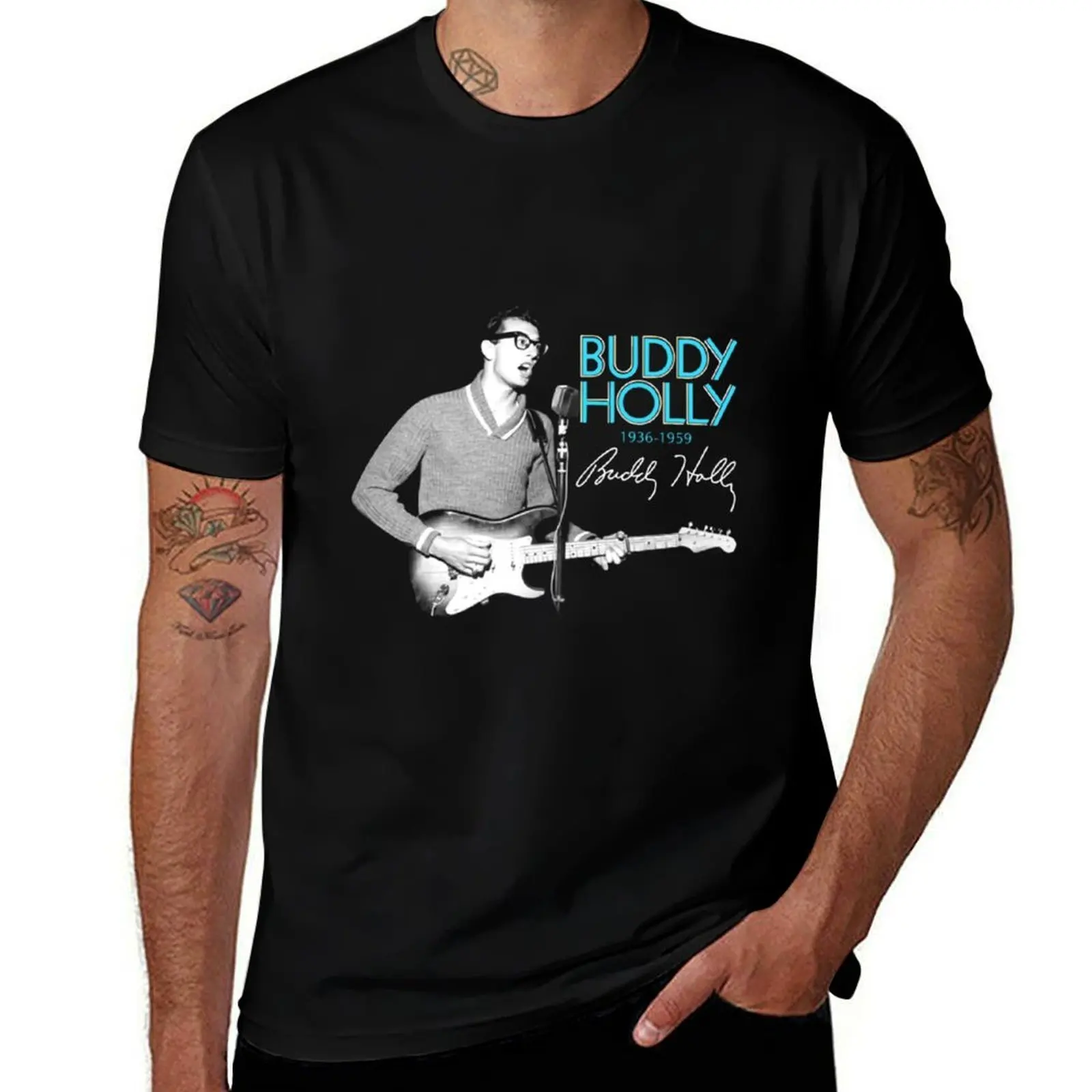 

Buddy Holly T-Shirt t shirts for man cotton mens graphic t shirts T-Shirt