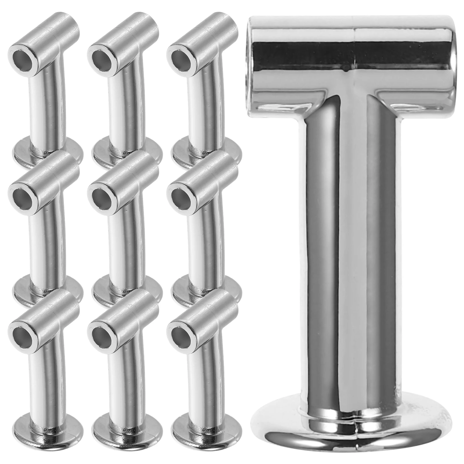 

10pcs Shelf Joints Handrail Connector Heavy Duty Galvanized Supermarket Fittings Tube Assembly Fittings Sturdy Longlasting Easy