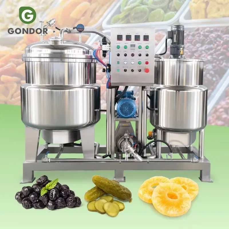 Vacuum Candied Fruit Soaking Equipment Dipping Concentration Sugar Pot Impregnation Immersing Tank for Food Processing