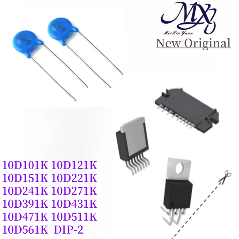 MXY 100Pcs 10D101K 10D121K 10D151K 10D221K 10D241K 10D271K 10D391K 10D431K 10D471K 10D511K 10D561K  In Stock Wholesale