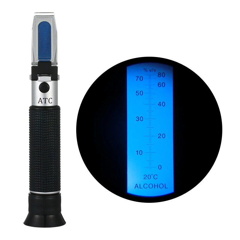 yieryi Handheld 0-80% Alcohol Refractometer for spirits Household liquor brewing refractometer Alcohol Concentration Detector