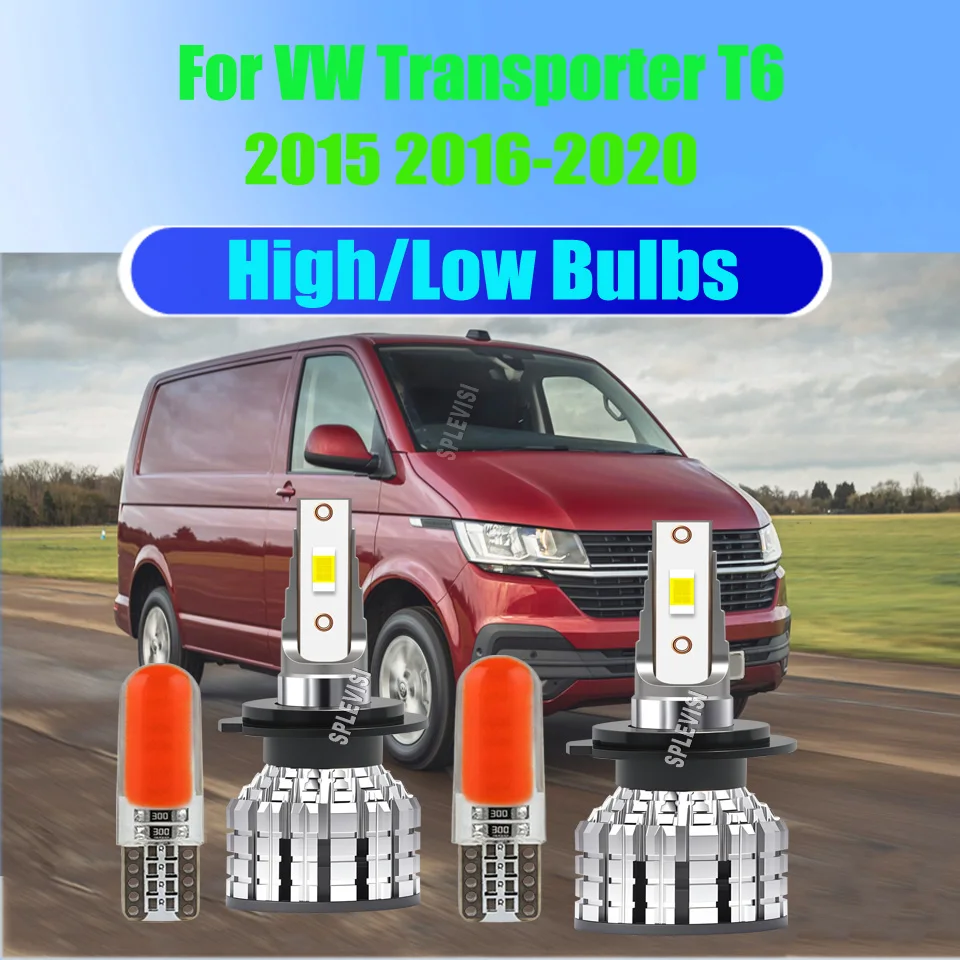 

LED High Low Beam Headlight Bulbs Headlamps 477 499 -Turbo Fan Fast Cooling For VW Transporter T6 2015 2016 2017 2018 2019 2020