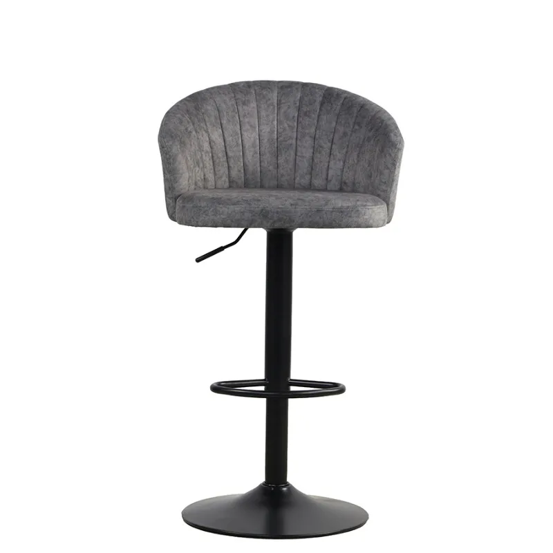 Polyurethane Leather Bar Stool Adjustable Modern Counter Height Swivel Stool with Larger Kitchen Island Base