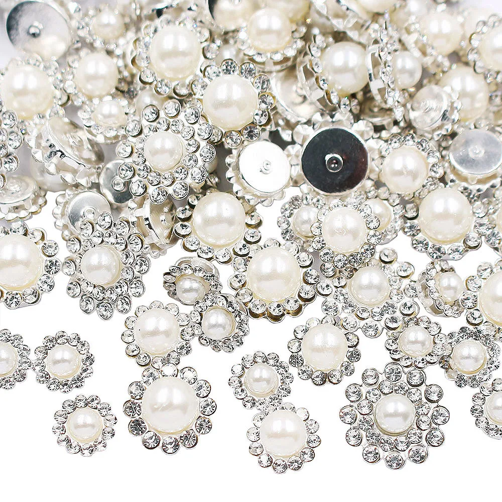 50 Stück 8–14 mm Silber- und Goldkrallen-Sonnenblumen-Strasssteine zum Aufnähen, flache Rückseite, Kristalle, Glasperlen, Nähen von Strasssteinen, Kunsthandwerk – Detail 6