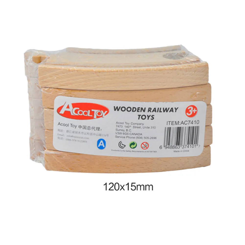 

1Set Wooden Railway Track Components DIY Assembly Train Track Set for Kids Hands-on Learning Educational Play Fun Gift