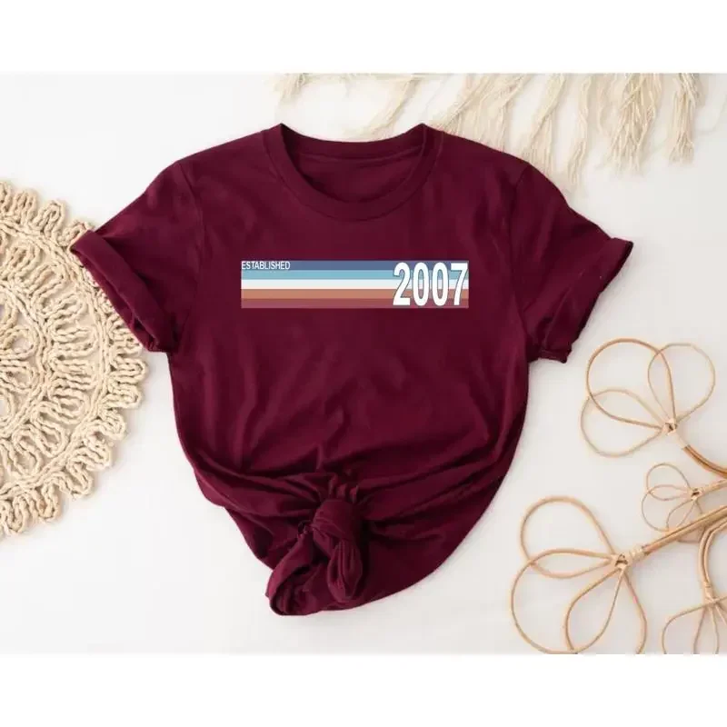 Established 2007 T Shirt 18Th Birthday Gift Shirtn 18 Years
