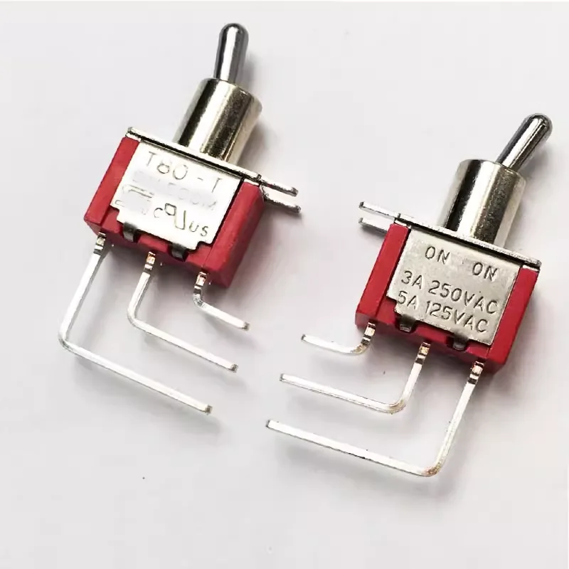 Original Taiwan T8019L side pull 3-pin 2-speed toggle switch T80-T bent foot swing shift switch 3A250V