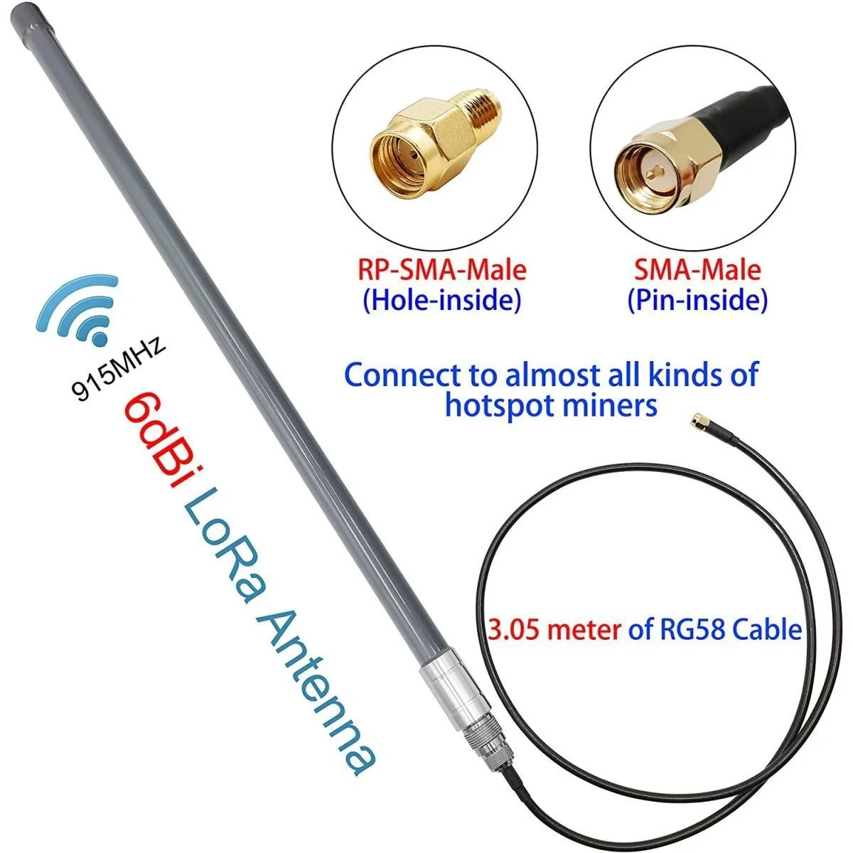 868-915MHz FRP antenna includes 8-wire 60CM indoor and outdoor high gain universal waterproof FRP antenna