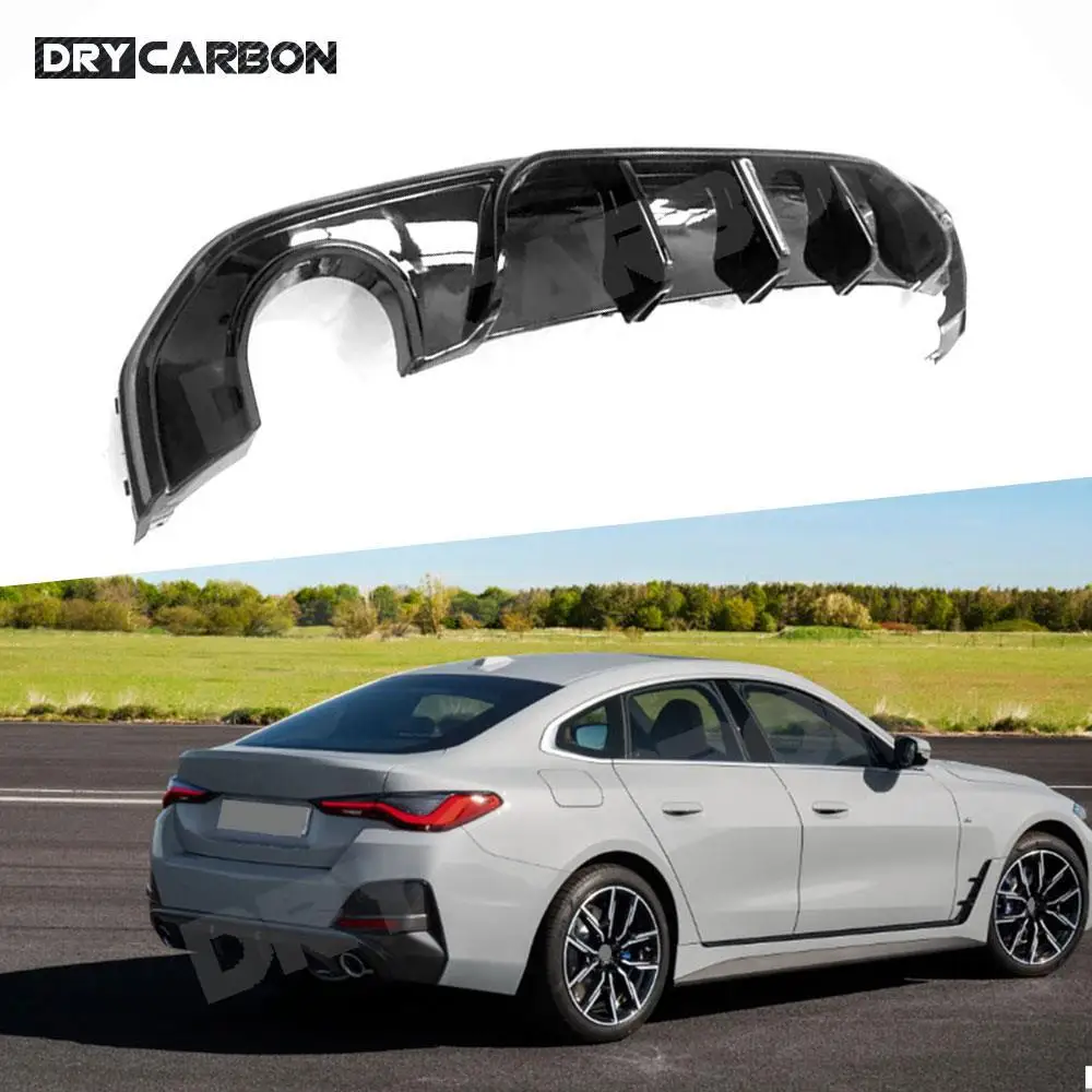 

Carbon Pattern ABS Rear Bumper Lip Diffuser Splitters Spoiler for BMW 4 Series G26 425i 430i M Sport Sedan 2021 + Accessories