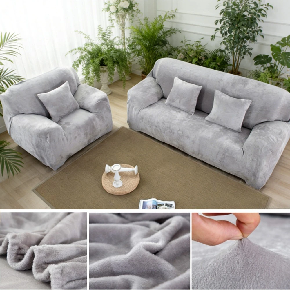 Premium Thicken Plush Velvet Sofa Cover Upgraded 3D Armrest Shape Stretch Couch Cover Sofa Slipcover Luxury Furniture Protector