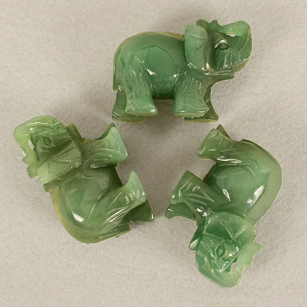 

Mini Natural Handmade Animal Ornament Desktop Decor Gift Home Office 1.5 Inch Green