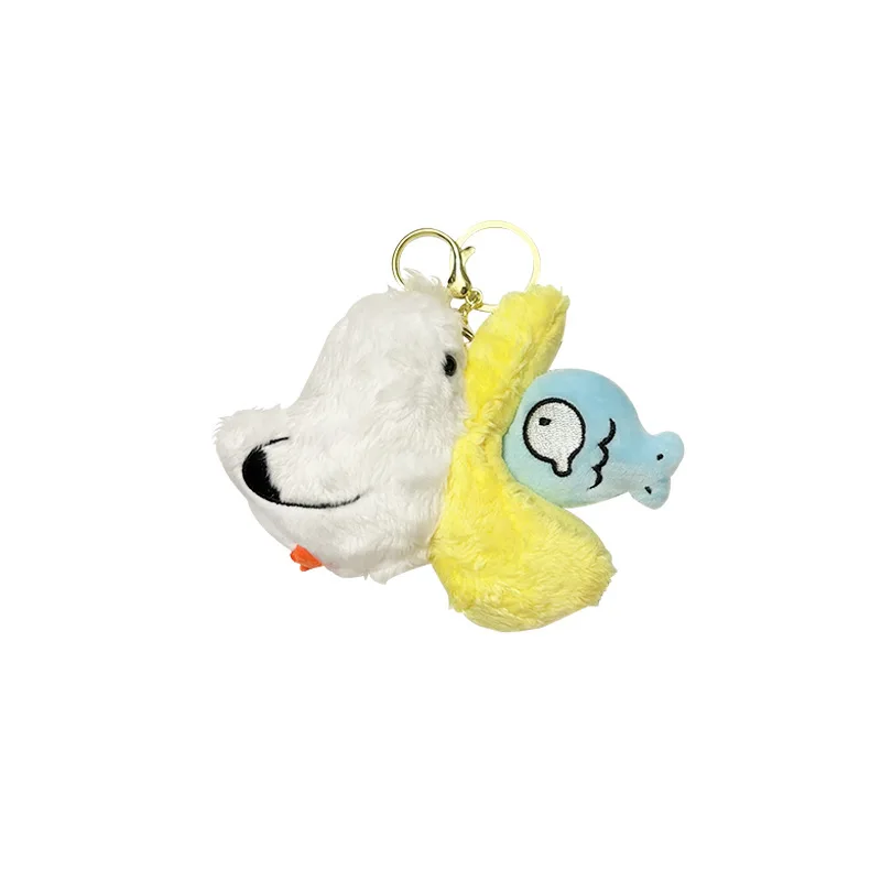 Cartoon Couple Pelican Plush Doll Toy Keychain Girls Cute Animal Doll Pendant Bag Backpack Decoration Small Charm Birthday Gift