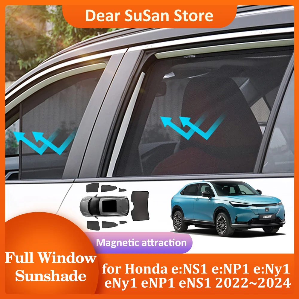 Magnetic Sunshade for Honda e:NS1 e:NP1 e:Ny1 2022~2024 Windshield Anti-UV Mat Frame Curtain Window Skylight Cover Accessories