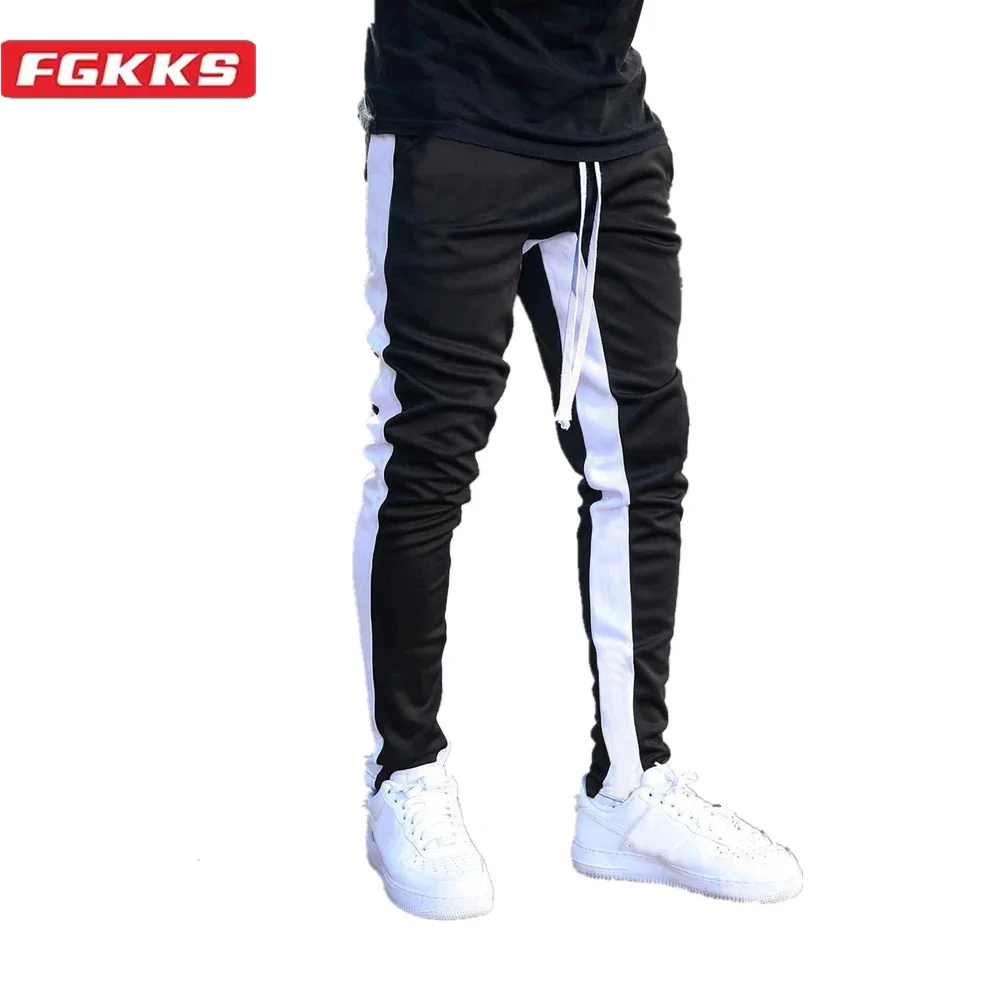 

FGKKS 2024 New Mens Joggers Casual Pants Fitness Men Sportswear Bottoms Skinny Sweatpants Brand Black Gyms Jogger Trousers Male