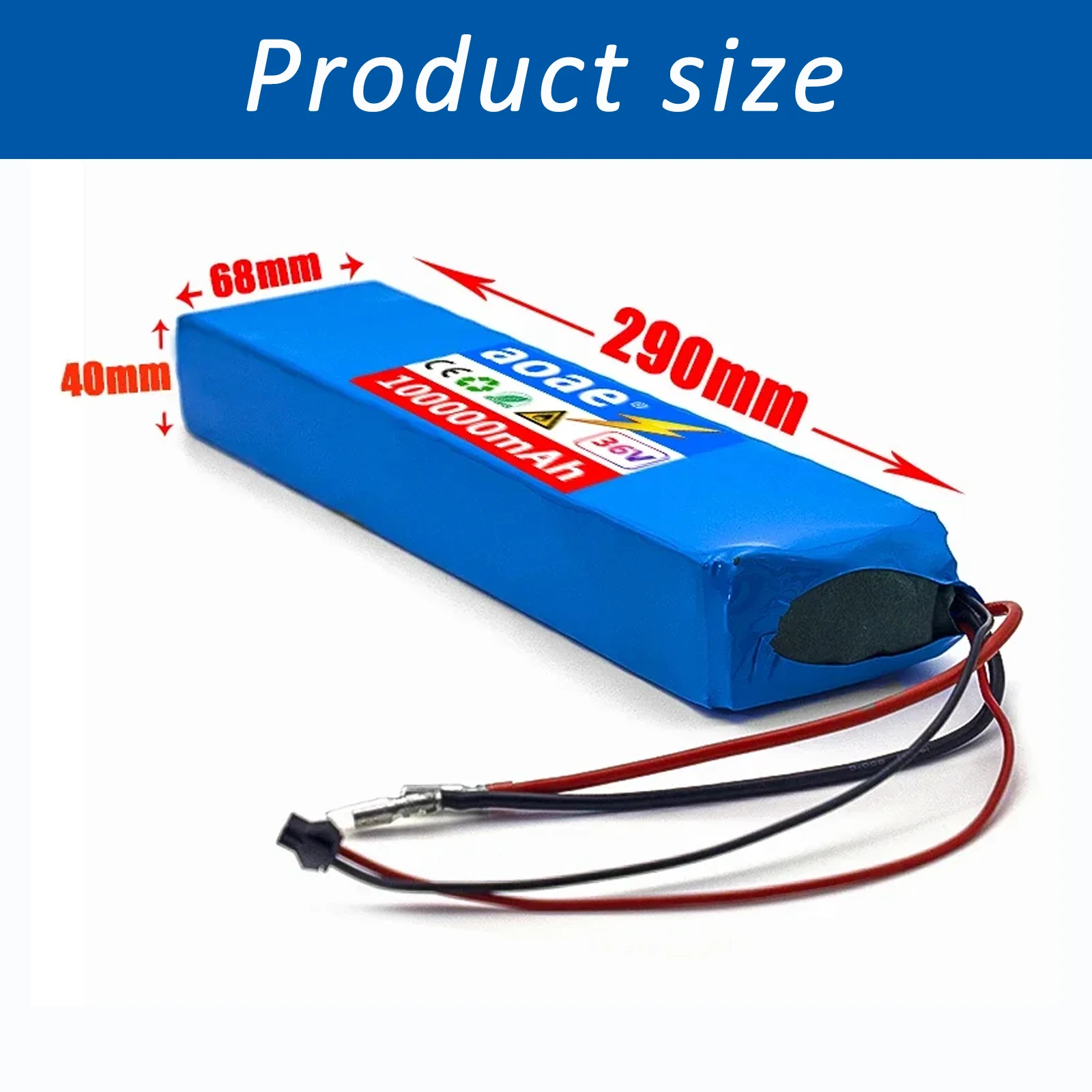 36V 100000mAh 18650 Rechargeable Lithium Battery Pack 10S3P Power Modified Bicycle Scooter Electric Vehicle with BMS+charger